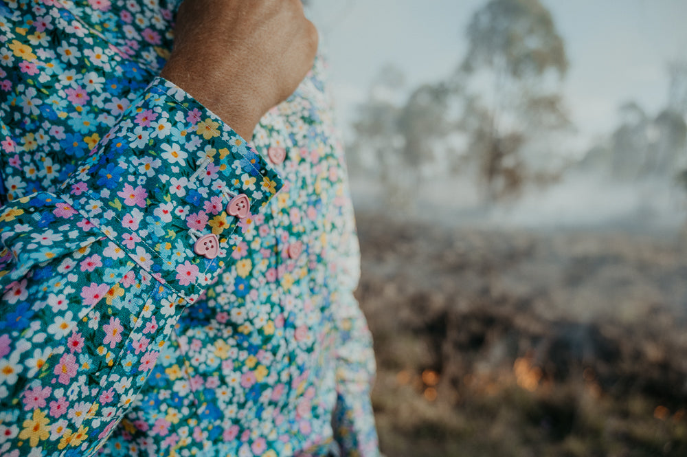 Wildflower Bloom Ladies Long Sleeve Floral Shirt  image 2