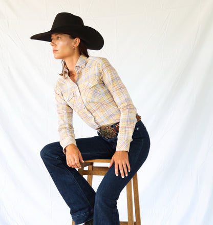 Golden Hour Plaid Ladies Long Sleeve Shirt  image 2