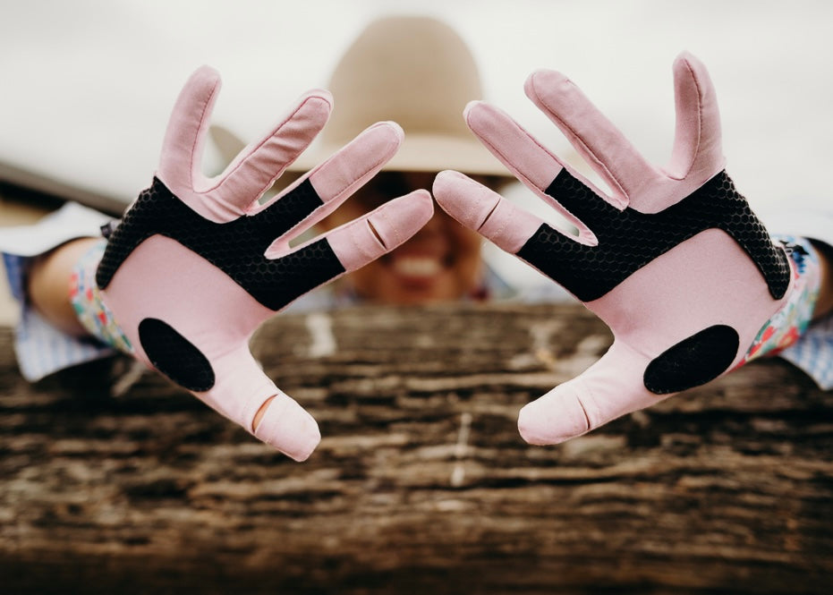 UPF50+ Pretty In Pink Full Finger Sun Glove image 1