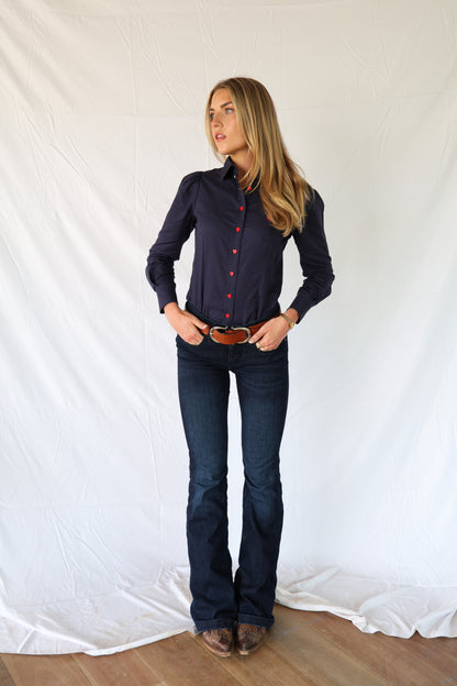The Sweetheart Navy Long Sleeve Shirt image 2