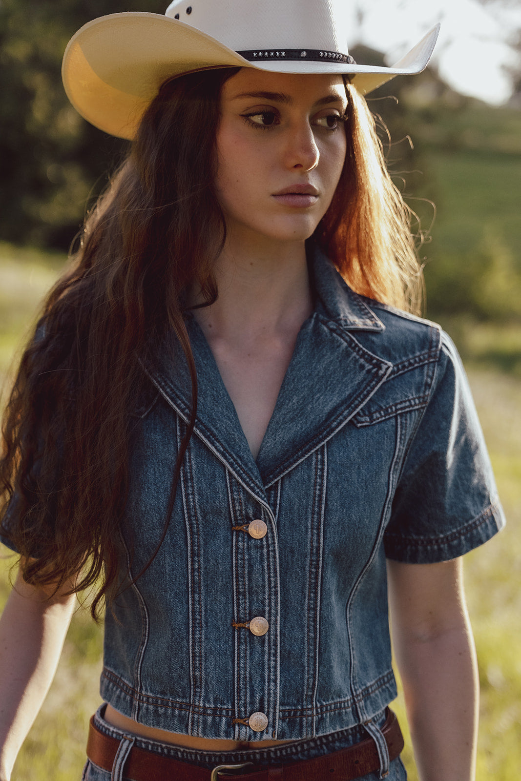 Calamity Denim Top ~ 90’s Wash Blue image 5