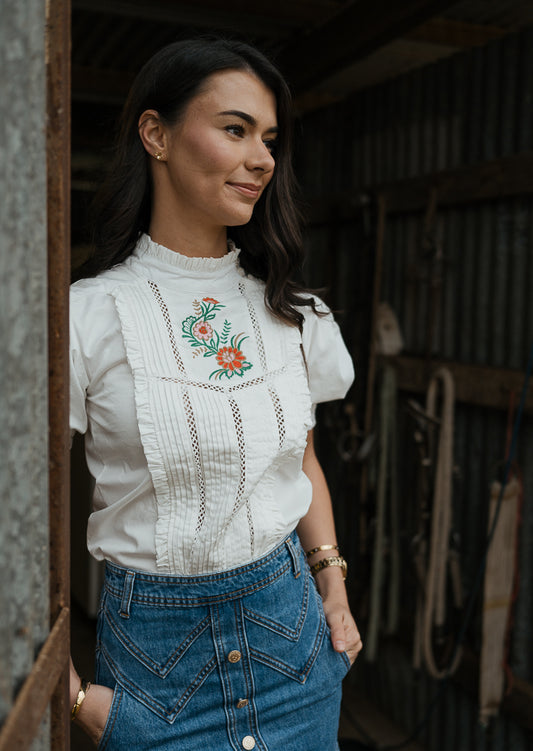The Fleur Cotton Blouse image 0