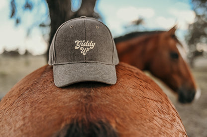 Giddy Up Embroidered Vintage Washed Cap image 2