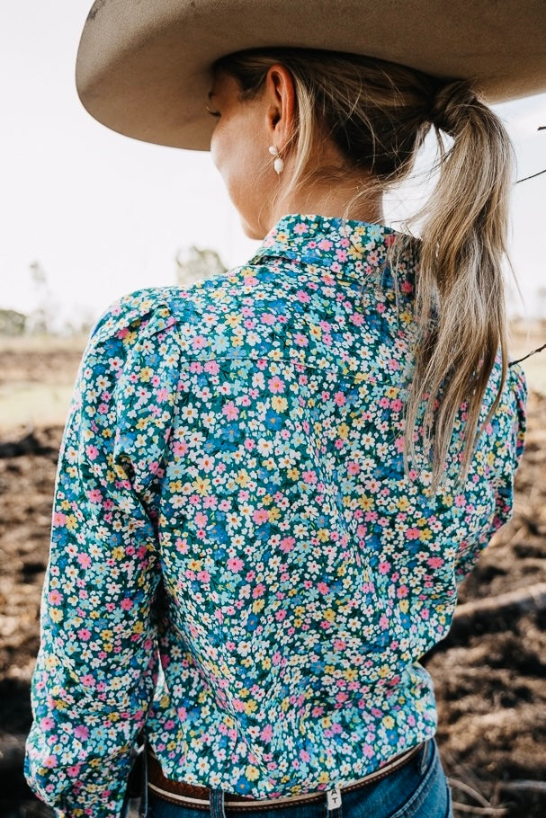 Wildflower Bloom Ladies Long Sleeve Floral Shirt  image 3
