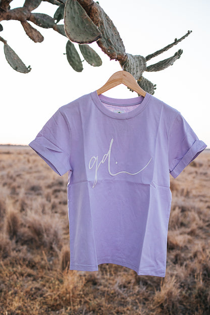 BETTY - LILAC Women's Relaxed Fit T-Shirt with Rope Stitch Logo image 1