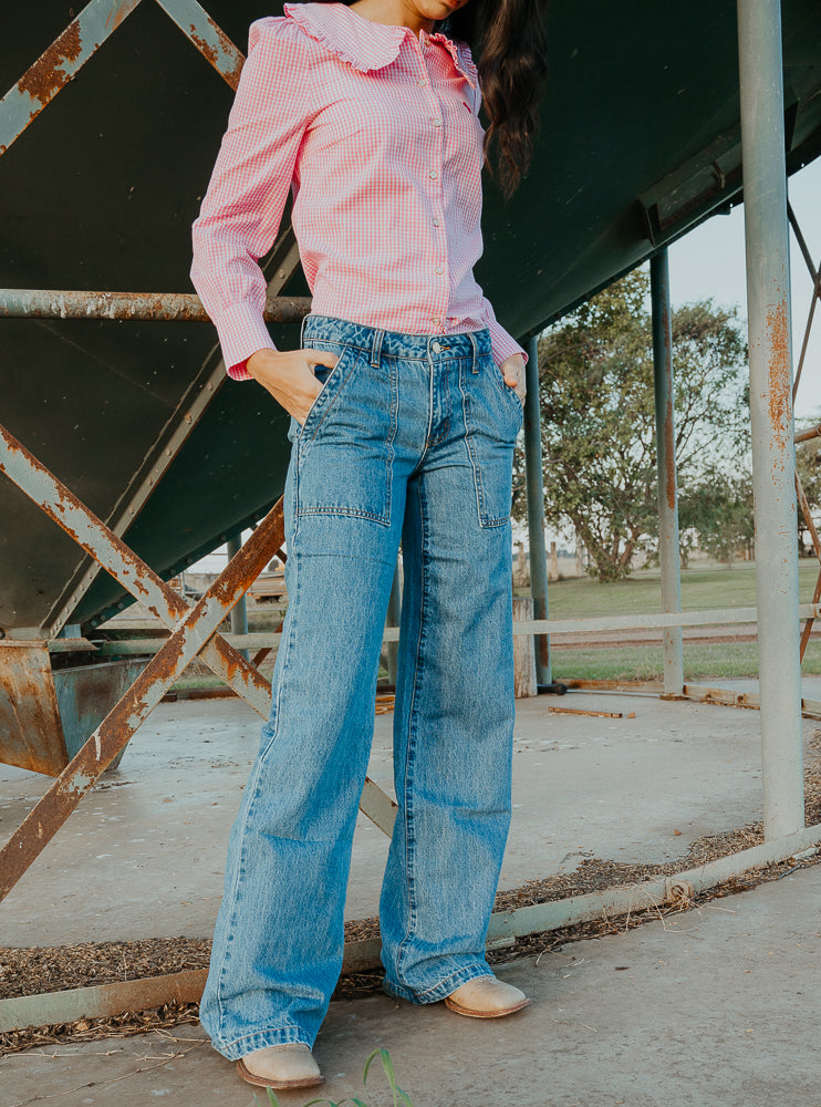 Embah Ladies Trouser Jean - 90's Wash Blue image 0