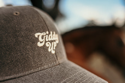 Giddy Up Embroidered Vintage Washed Cap image 1