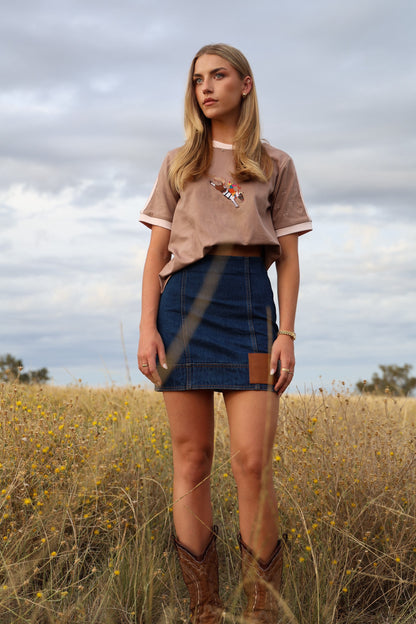 Brown Bucking Horse T Shirt image 1