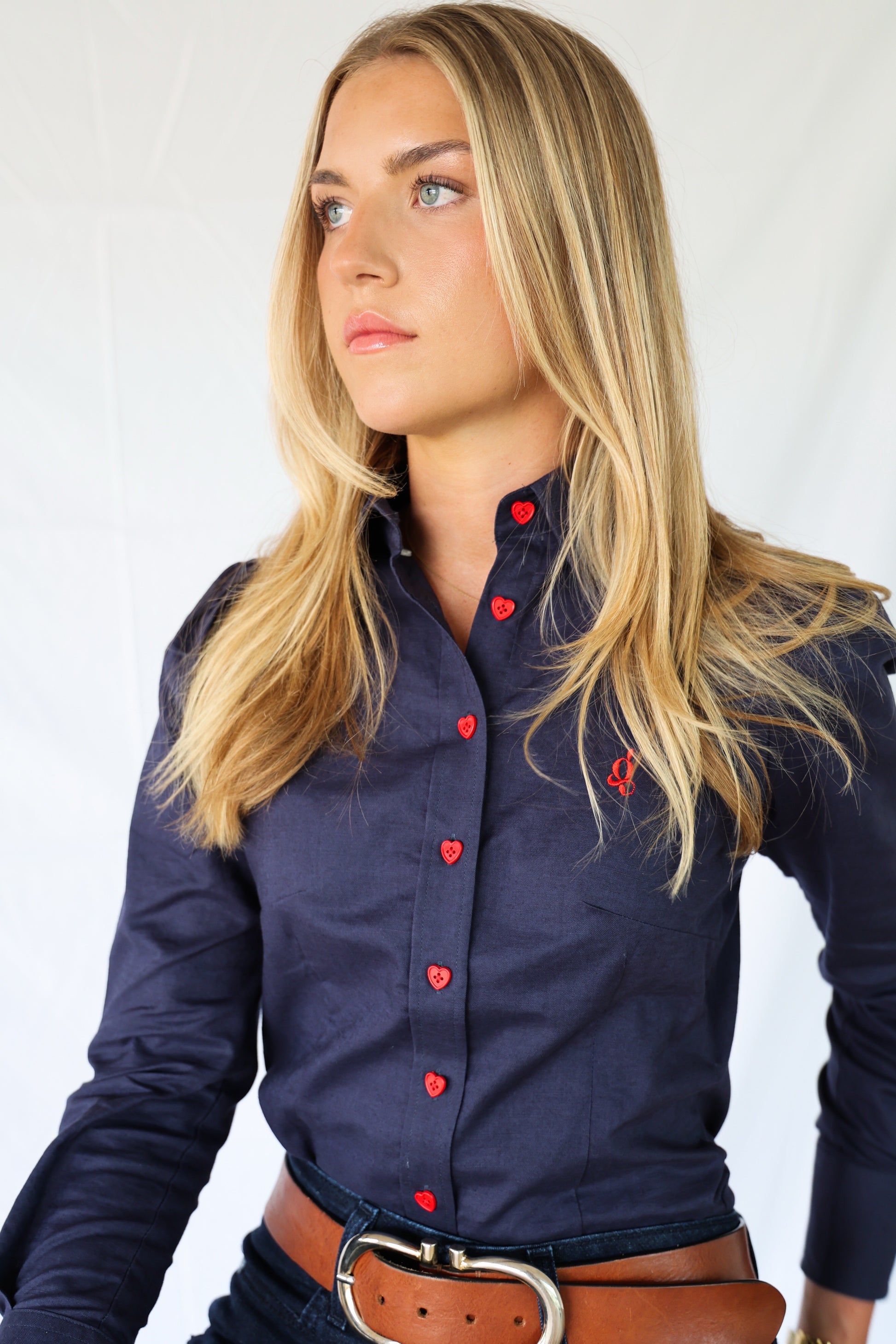 The Sweetheart Navy Long Sleeve Shirt image 1