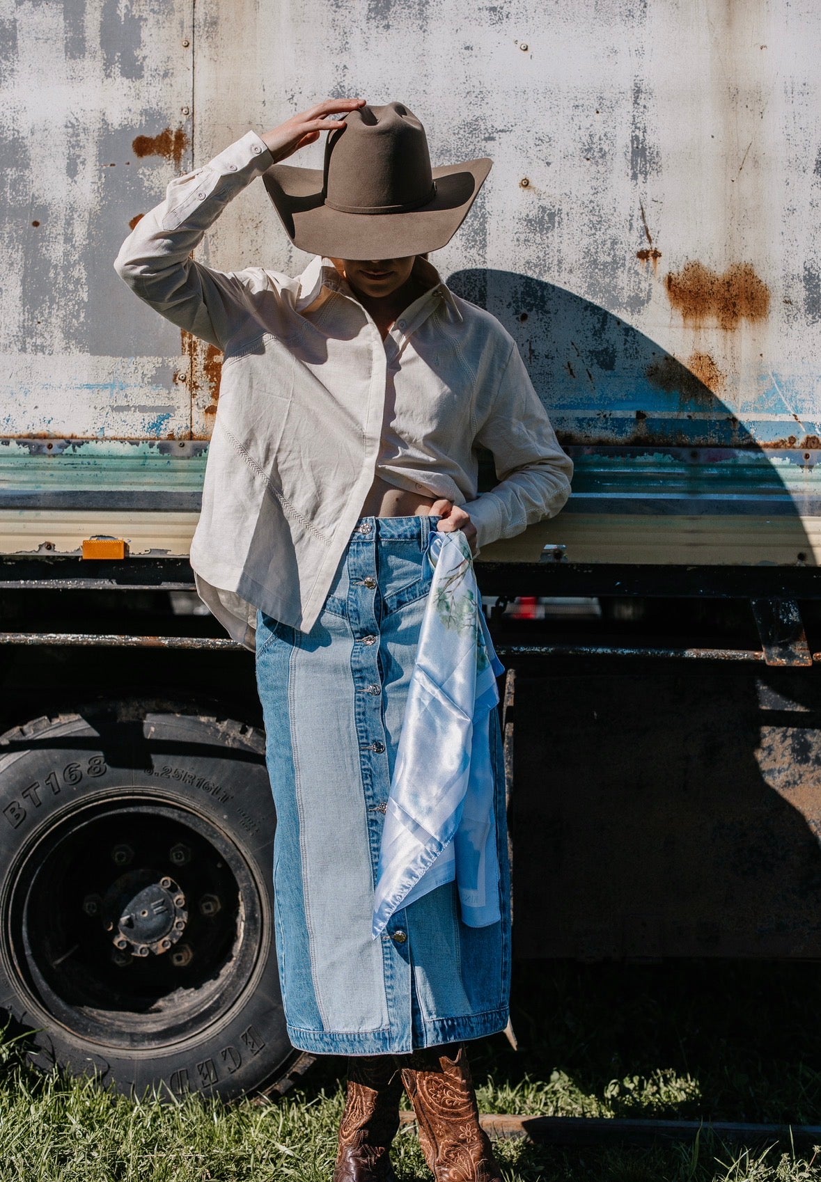 The Long Paddock Silk Neck Scarf