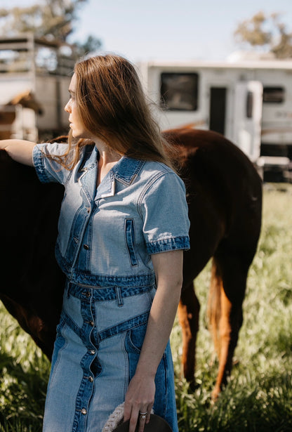 PRE-ORDER Jolene Denim Top