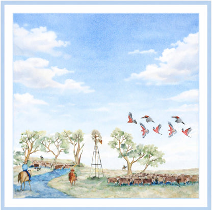 The Long Paddock Silk Neck Scarf