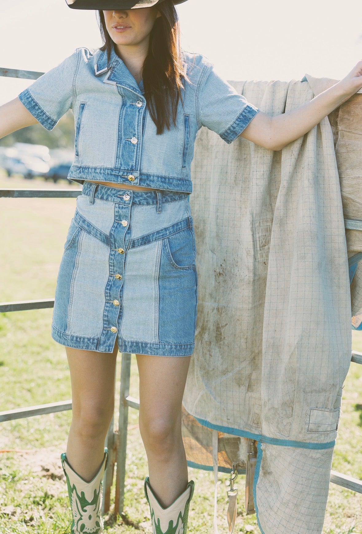 PRE-ORDER Jolene Mini Denim Skirt