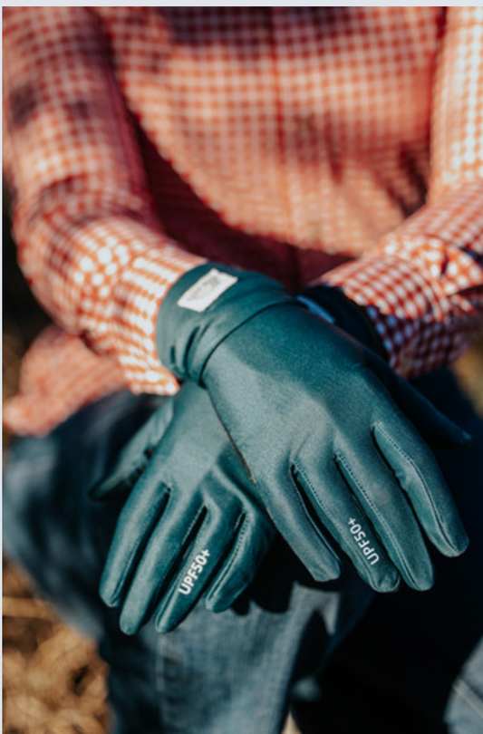 UPF50+ Navy Full Palm Grip Sun Glove