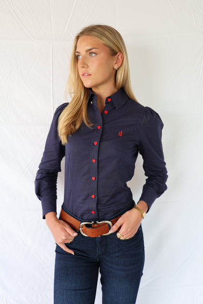 The Sweetheart Navy Long Sleeve Shirt image 0