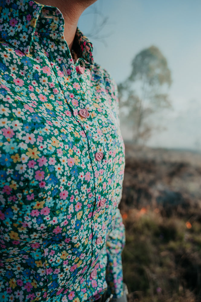 Wildflower Bloom Ladies Long Sleeve Floral Shirt  image 1