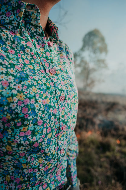 Wildflower Bloom Ladies Long Sleeve Floral Shirt  image 1