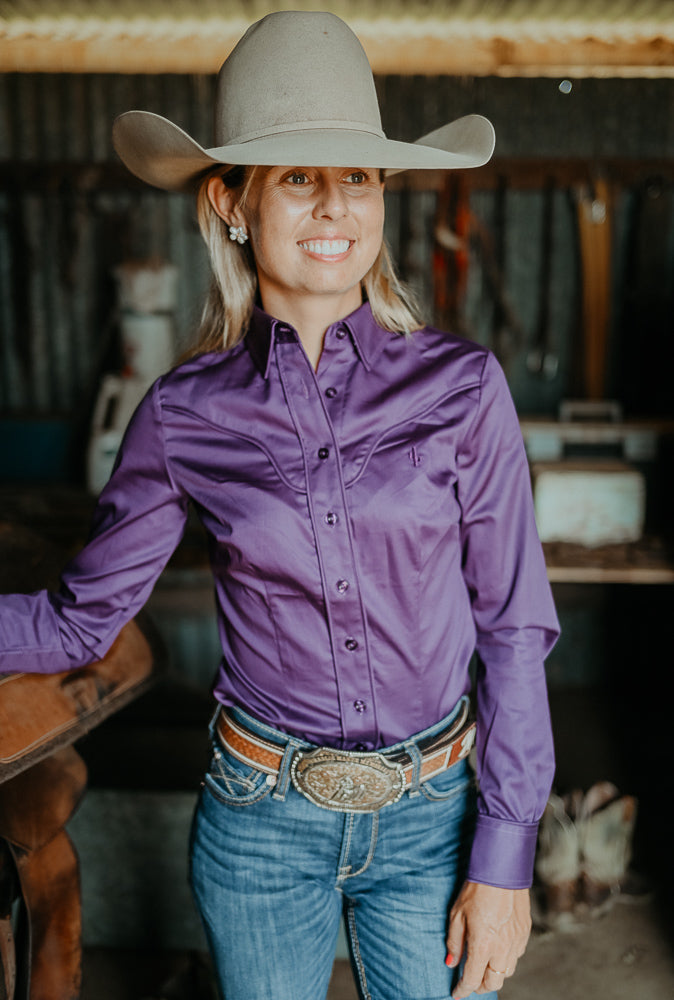Vaquera ~ Nightshade Womens Long Sleeve Cotton Shirt image 0