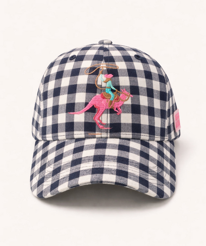 Dawn Rider Navy Gingham Dad Cap image 2