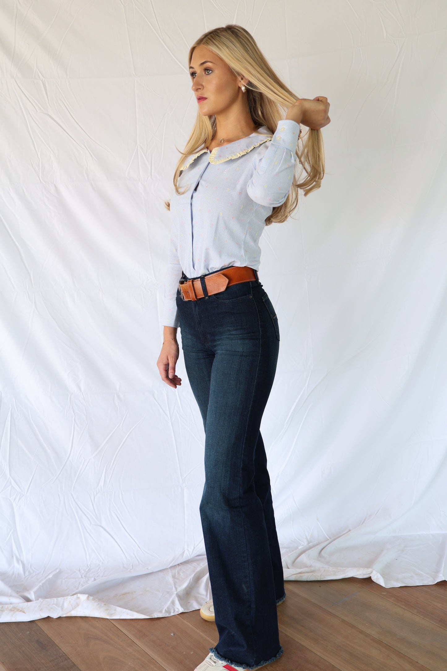 The Confetti Dot Long Sleeve Cotton Blouse image 2