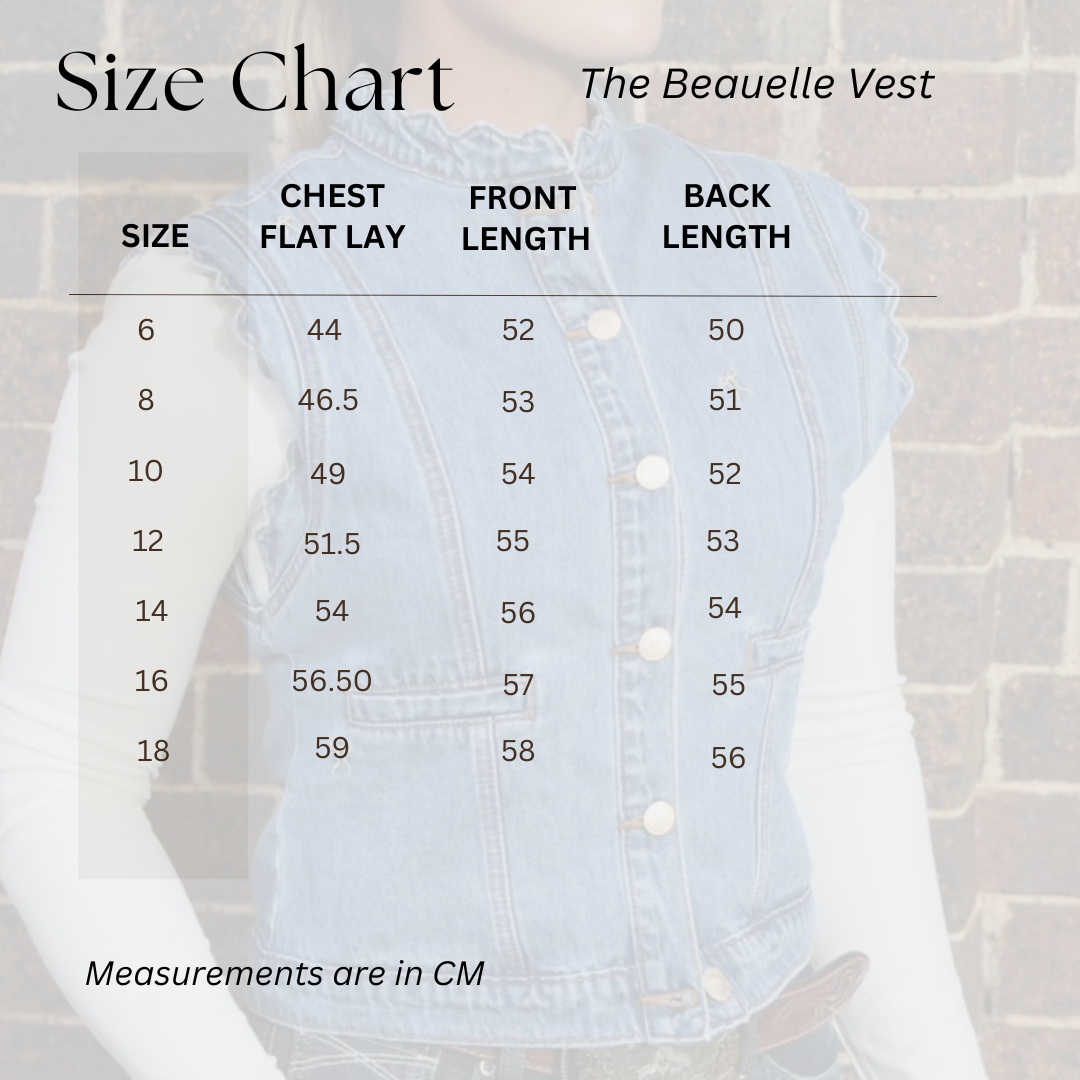 The Beauelle Denim Scalloped Vest image 5