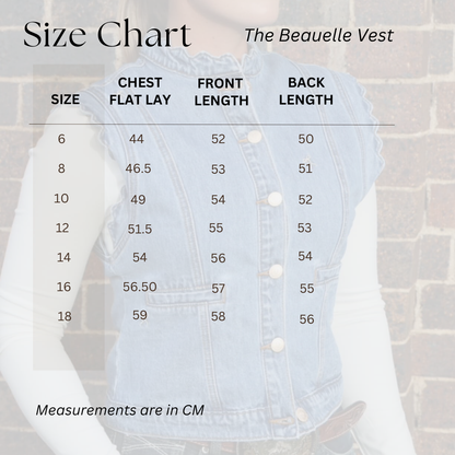 The Beauelle Denim Scalloped Vest image 5