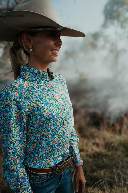Wildflower Bloom Ladies Long Sleeve Floral Shirt  image 0