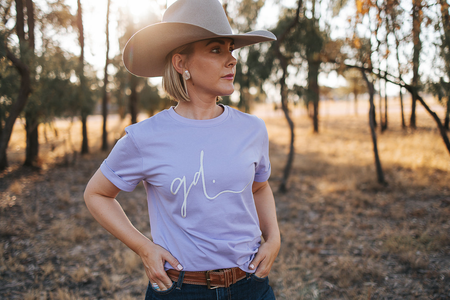 BETTY - LILAC Women's Relaxed Fit T-Shirt with Rope Stitch Logo image 0