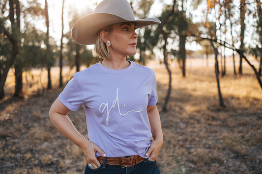 BETTY - LILAC Women's Relaxed Fit T-Shirt with Rope Stitch Logo image 0