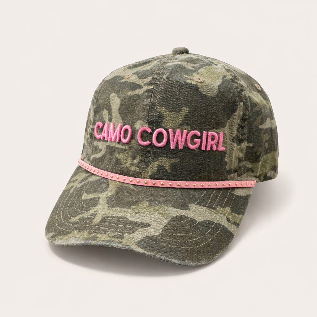 Camo Cowgirl Vintage Wash Cap image 1